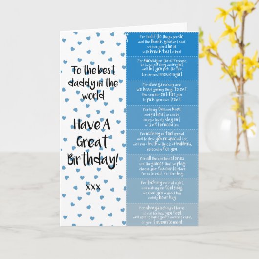 Papa Birthday Coupons Kaart (Gele Bloem)