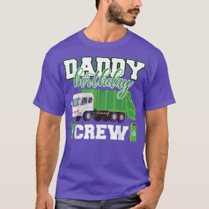 Papa Birthday Crew Garbage Truck Family Matting T-shirt