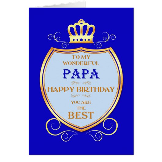 Papa Birthday met Shield (Voorkant)