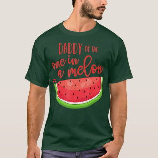 Papa Birthday One in een Melon Watermelon heme Boy T-shirt