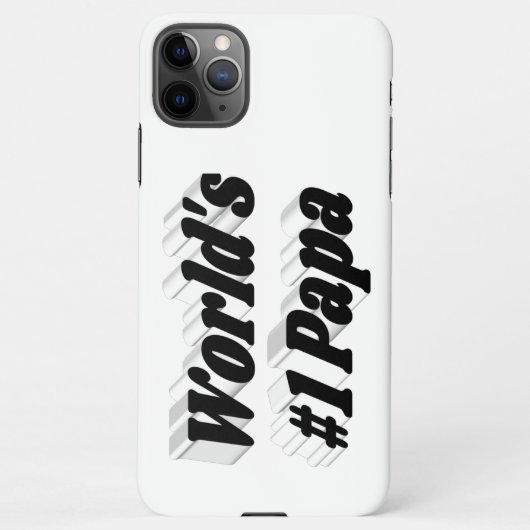 Papa Black text iPhone case iPhone Hoesje (Achterkant)