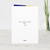 Papa blauw en geel foto Verjaardag groet Kaart (Achterkant)