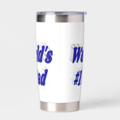 Papa blauw halve tekst geïsoleerde drinkbeker (Links)