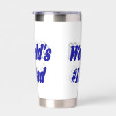 Papa blauw halve tekst geïsoleerde drinkbeker (Rechts)