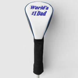 Papa blauwe tekst golfheadcover