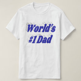 Papa blauwe tekst T-Shirt
