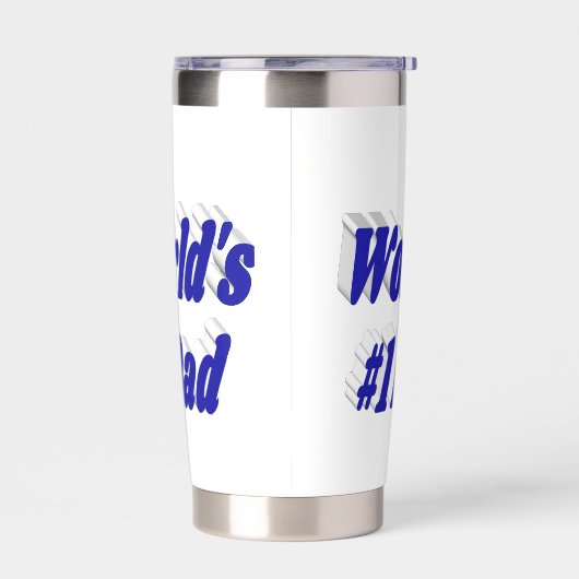 Papa blauwe tekst Vaderdag Geïsoleerde Drinkbeker (Links)