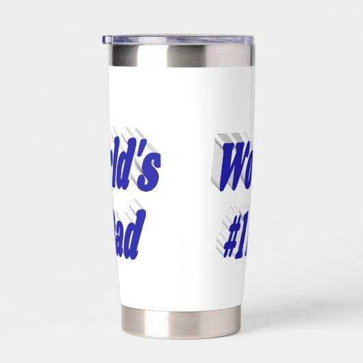 Papa blauwe tekst Vaderdag Geïsoleerde Drinkbeker (Rechts)