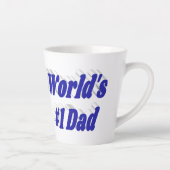 Papa blauwe tekst Vaderdag Latte Mok (Rechts)