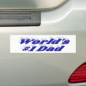 Papa blauwe tekstbumpersticker bumpersticker (Op auto)