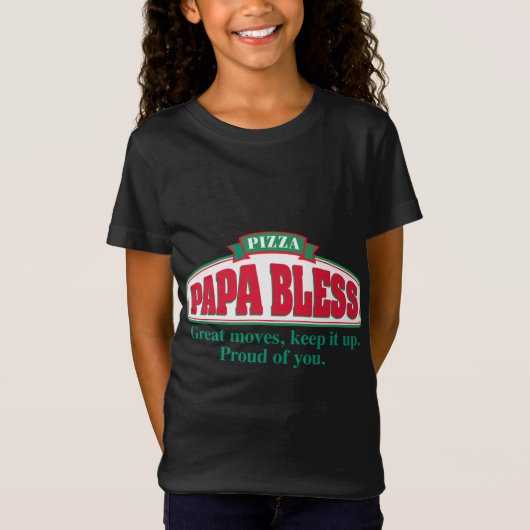 Papa Bless Pizza - T-shirt (Voorkant)