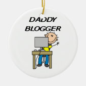 Papa Blogger Keramisch Ornament (Voorkant)