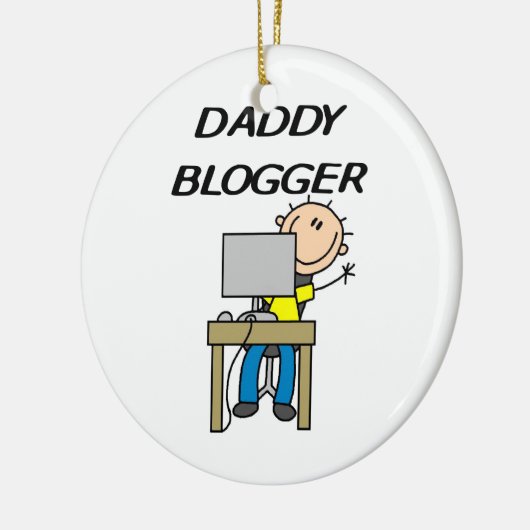 Papa Blogger Keramisch Ornament (Links)