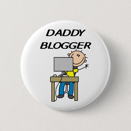 Papa Blogger Ronde Button 5,7 Cm (Voorkant)