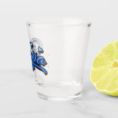 Papa blue Heart Graffiti Schnapsglas Glas (Rechts)