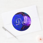 Papa Blue Paars Roos Sticker (Envelop)