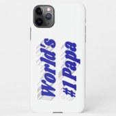 Papa blue text iPhone case Hoesje (Achterkant)