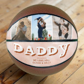 Papa Blush Oranje familie 3 Foto Collage Keepslag Basketbal
