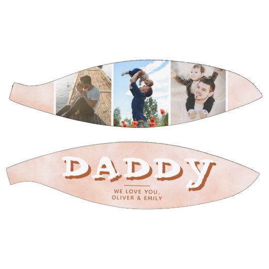 Papa Blush Oranje familie 3 Foto Collage Keepslag Basketbal (Panelen)