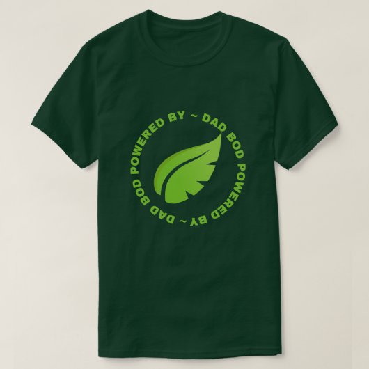 Papa Bod aangedreven door Planten T-shirt (Design voorkant)