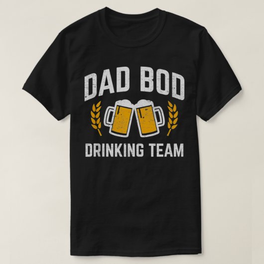 Papa Bod Drink team Beer Drinker Vader T-shirt (Design voorkant)