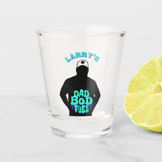 Papa Bod Fuel Grappig Shot Glas (Voorkant)