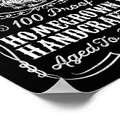 Papa Bod Grappige Whiskey Bourbon Lover Vaders Dag Poster (Hoek)