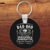 Papa Bod Grappige Whiskey Bourbon Lover Vaders Dag Sleutelhanger (Voorkant)