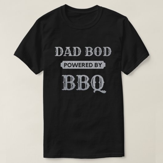 Papa Bod met BBQ Glitter T-Shirt (Design voorkant)