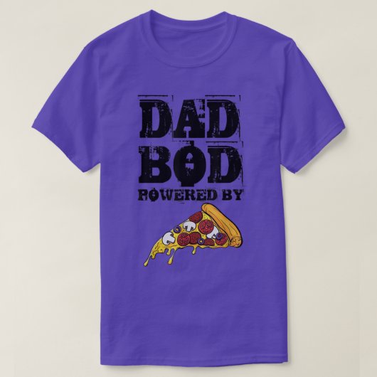 Papa Bod met Pizza Graphic Grapny Pap Gifts T-shirt (Design voorkant)