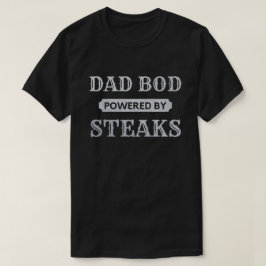 Papa Bod met Steaks Glitter T-Shirt