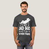 Papa Bod Vader Figuur Grappig Monochrome T-shirt (Voorkant volledig)