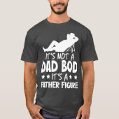 Papa Bod Vader Figuur Grappig Monochrome T-shirt (Voorkant)