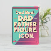 Papa Bod, Vaderfiguur, Icoon. - Vaderdag Kaart (Staand voorkant)