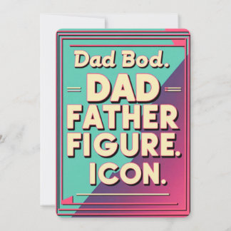 Papa Bod, Vaderfiguur, Icoon. - Vaderdag Kaart