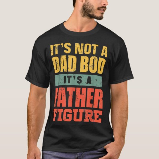 Papa Bod voor mannen vader Figuur vaderdag T-shirt (Voorkant)
