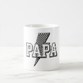 Papa Bold Checkered Lightning Keepsake Mok (Center)