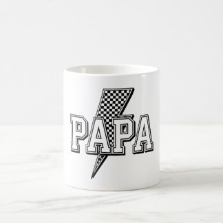 Papa Bold Checkered Lightning Keepsake Mok