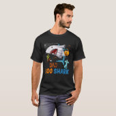 Papa Boo Shark Halloween Shark Kostuum Geest Met P T-shirt (Voorkant volledig)