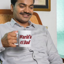 Papa bordeaux halve tekst grote koffiekop