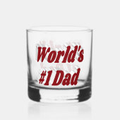 Papa bordeaux halve tekst whisky glas (Voorkant)