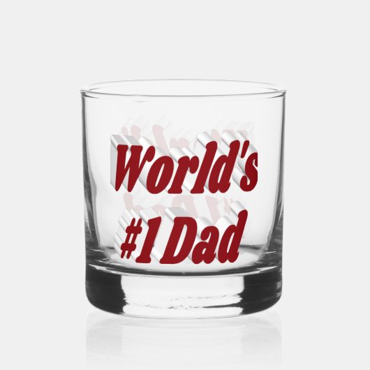 Papa bordeaux halve tekst whisky glas (Voorkant)