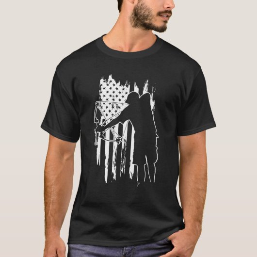 Papa Bowfish Archer American Flag T-shirt (Voorkant)