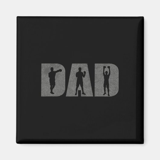 Papa Boxer Vaders Dag Boksen Liefhebber Box Gift T Magneet (Voorkant)