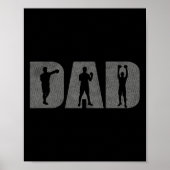 Papa Boxer Vaders Dag Boksen Liefhebber Box Gift T Poster (Voorkant)