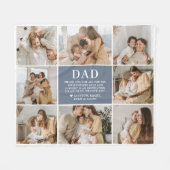 Papa brief aangepaste gepersonaliseerde fleece dek deken (Voorkant (Horizontaal))