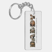 PAPA Brief Fotocollage Vaderdag Sleutelhanger (Voorkant Links)