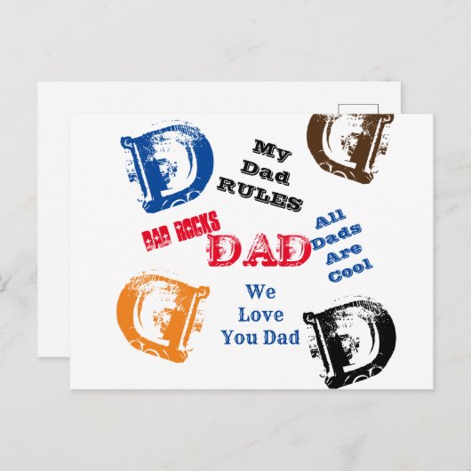 Papa Briefkaart (Voorkant / Achterkant)