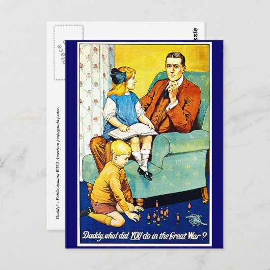 Papa? -briefkaart briefkaart (Voorkant / Achterkant)