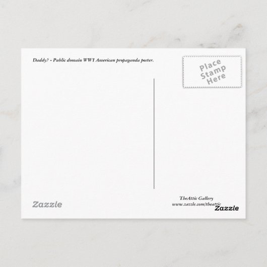 Papa? -briefkaart briefkaart (Achterkant)